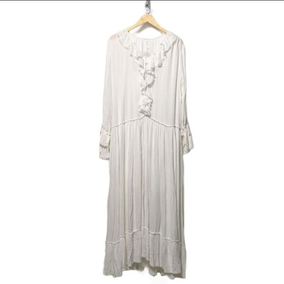 NWT FREE PEOPLE Sweet Darlin Maxi Dress Ivory M - Picture 2 of 10